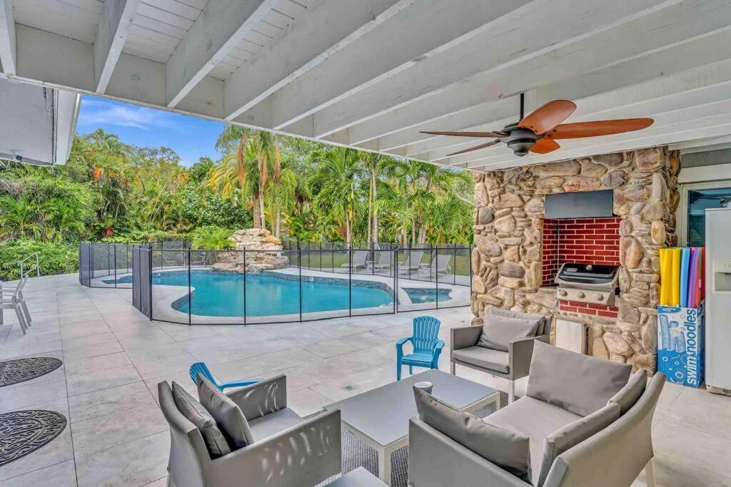 Rare Hidden Getaway Heated Pool 1.5 Acres! Sleeps 16 Villa ฟอร์ต ลอเดอร์เดล ภายนอก รูปภาพ